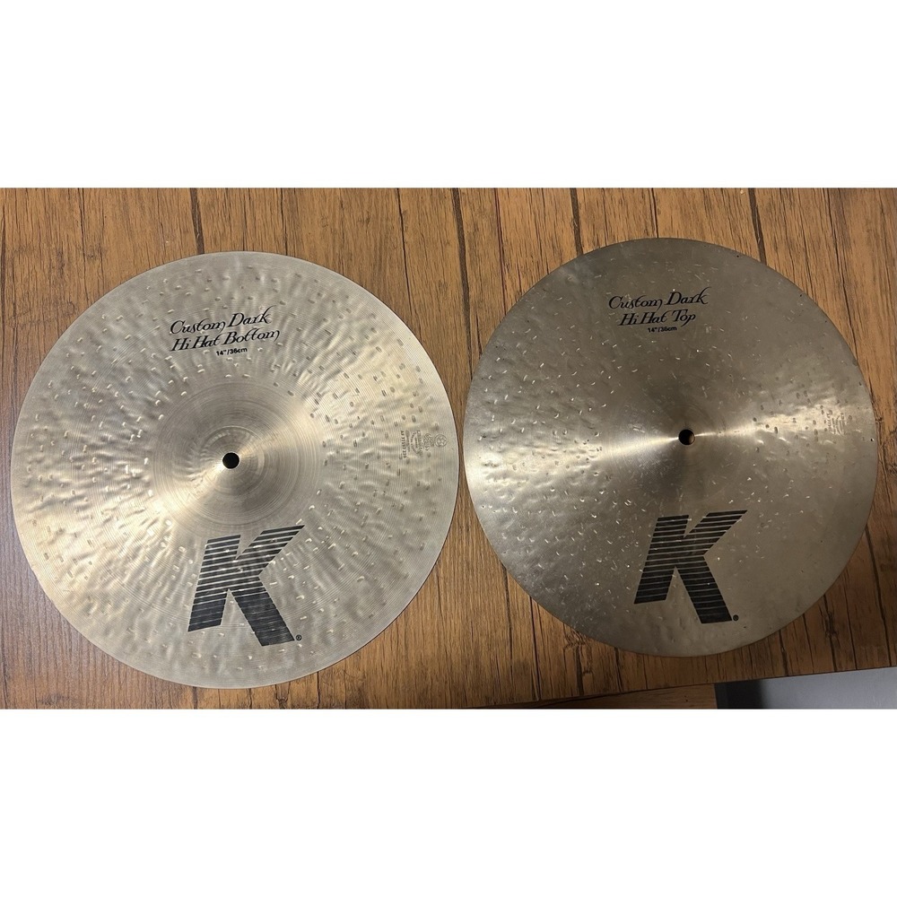 Zildjian K Custom Dark Hi-Hat Cymbals Pair 14-inch - Used Excellent Condition